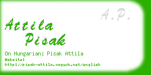 attila pisak business card